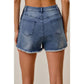 DENIM SHORT SIDE SEAM BRAIDS