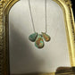 Three Turquoise Teardrop Necklace