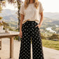 Scuba Polka Dot Wide Leg Pants