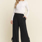 WIDE LEG PANTS WITH SIDE TIE