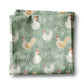 Green Chicken Collage Kitchen Towel