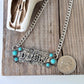 Western Style Queen Dolly Guitar Bar Pendant Necklace