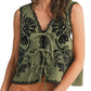 Punching Crochet Suede Vest