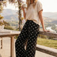 Scuba Polka Dot Wide Leg Pants