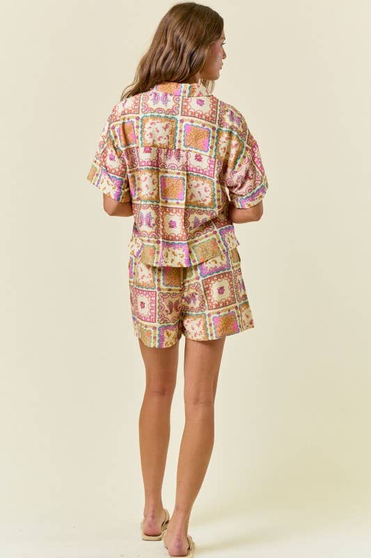 PAISLEY BUTTON TOP