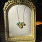 Three Turquoise Teardrop Necklace
