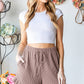 URBAN RIB SOLID CASUAL SHORT PANTS