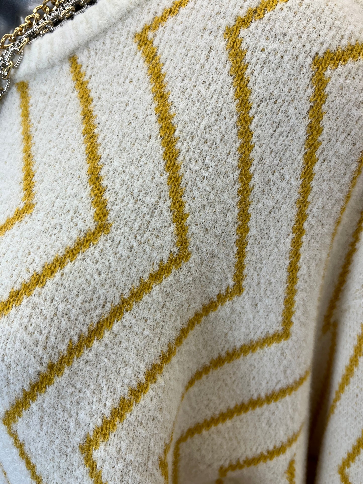 Ivory and mustard sweater