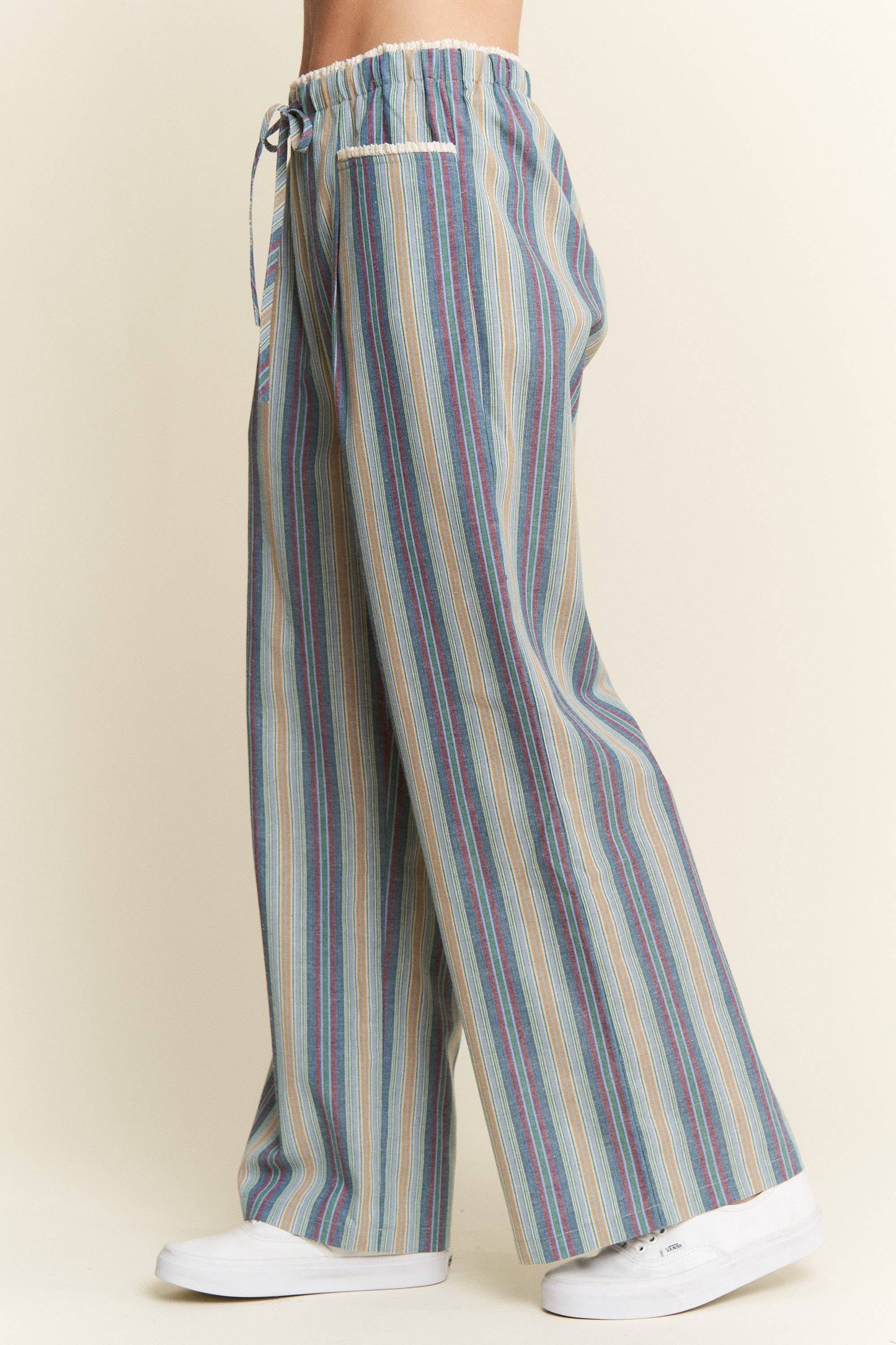 ECLECTIC STRIPE LINEN PANTS