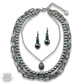 Western four strand necklace set with concho charm