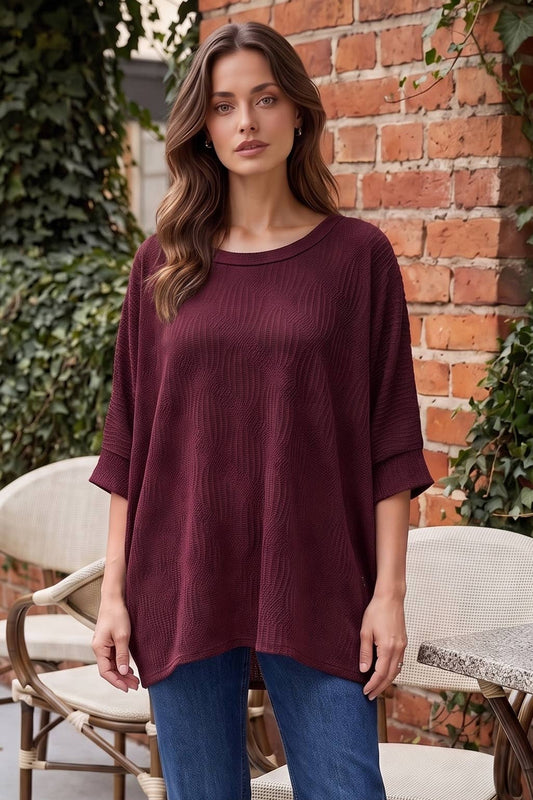 Oversized Crochet Knit Top