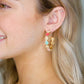 Floral Beaded Hoop Earrigns