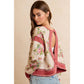 FLORAL BRUSHED TERRY OPEN BACK