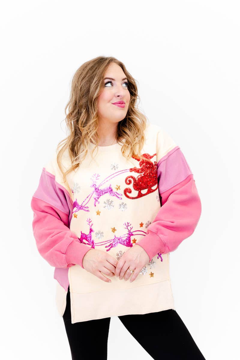 Sleigh Away Sequin Embellished Top