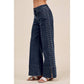 MID RISE FLARE BOTTOM DENIM JEANS WITH SIDE PEARL