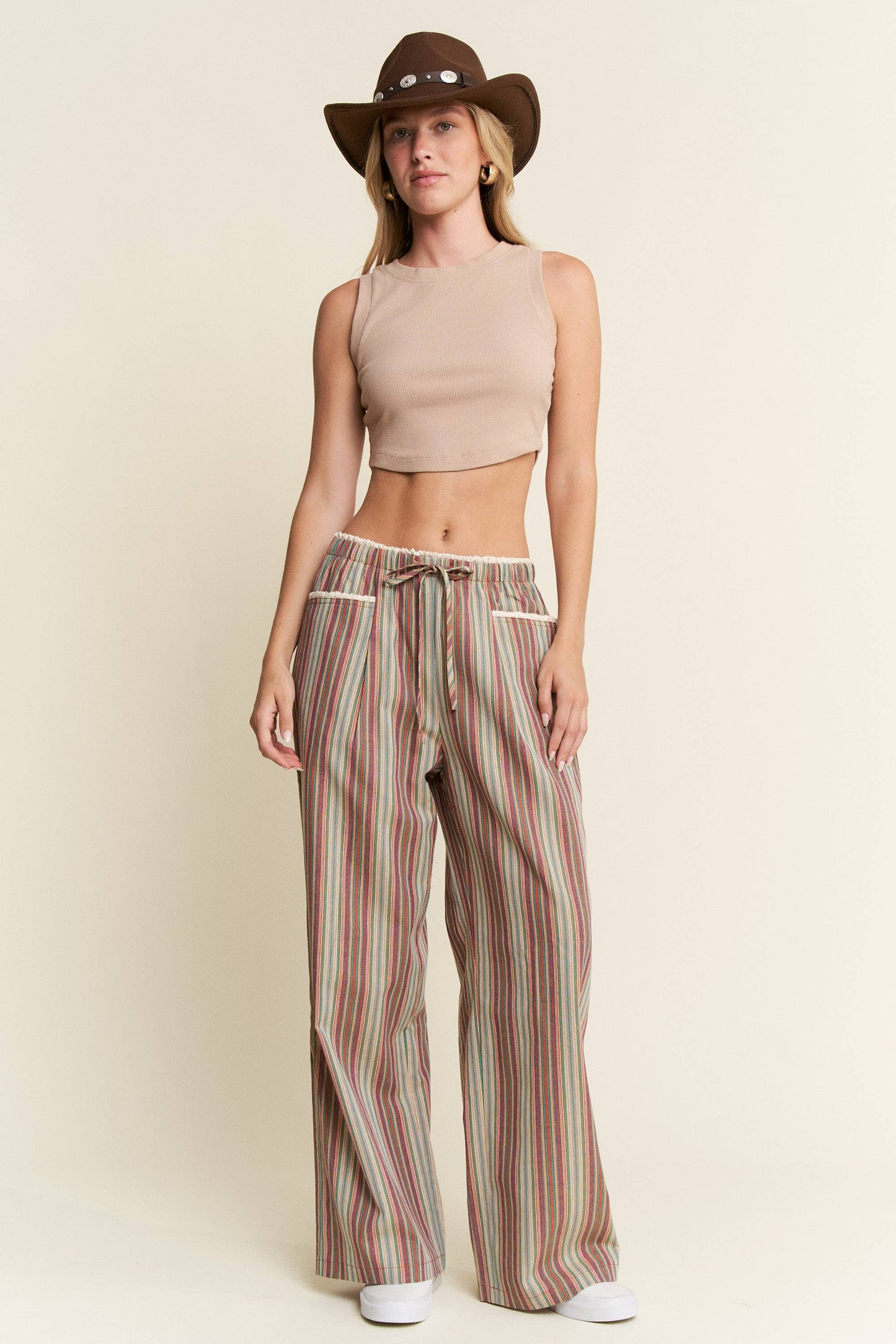 ECLECTIC STRIPE LINEN PANTS