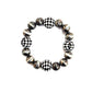 Costume￼Pearl & Checker Stretch Bracelet