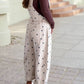 Polka Dot Bib Pocket Denim Barrel Overalls