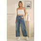 HEART EMBROIDERED BOYFRIEND JEANS
