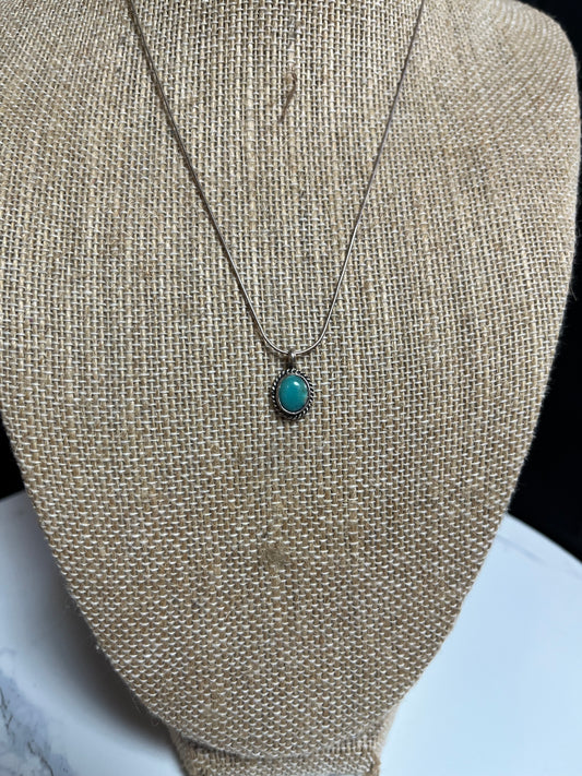 Turquoise stone necklace