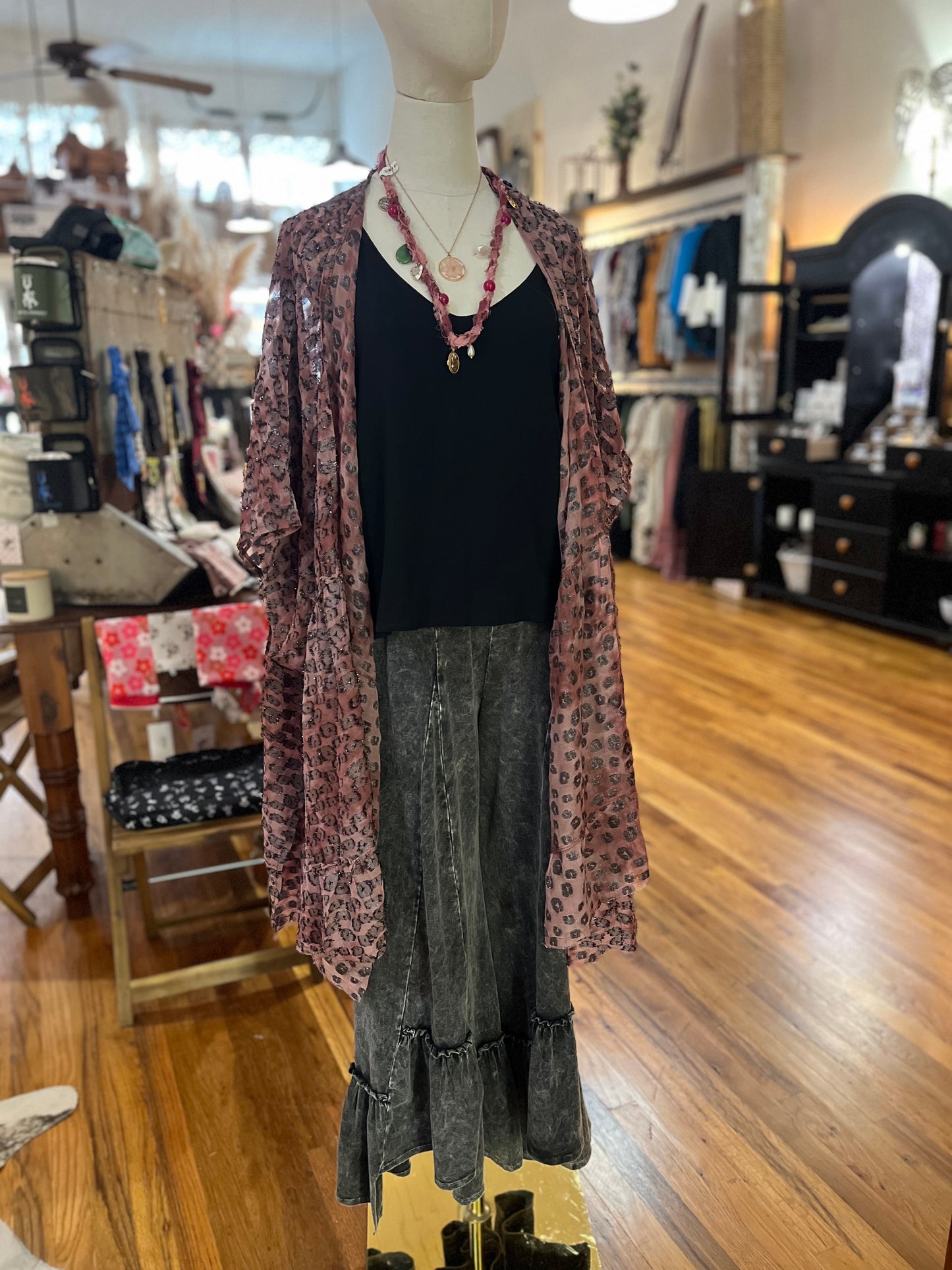 Glimmer cheetah kimono