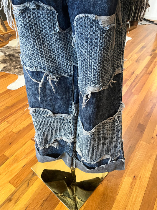 Washed Distressed denim jeans