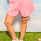 Pink Shorts with Pearl Details