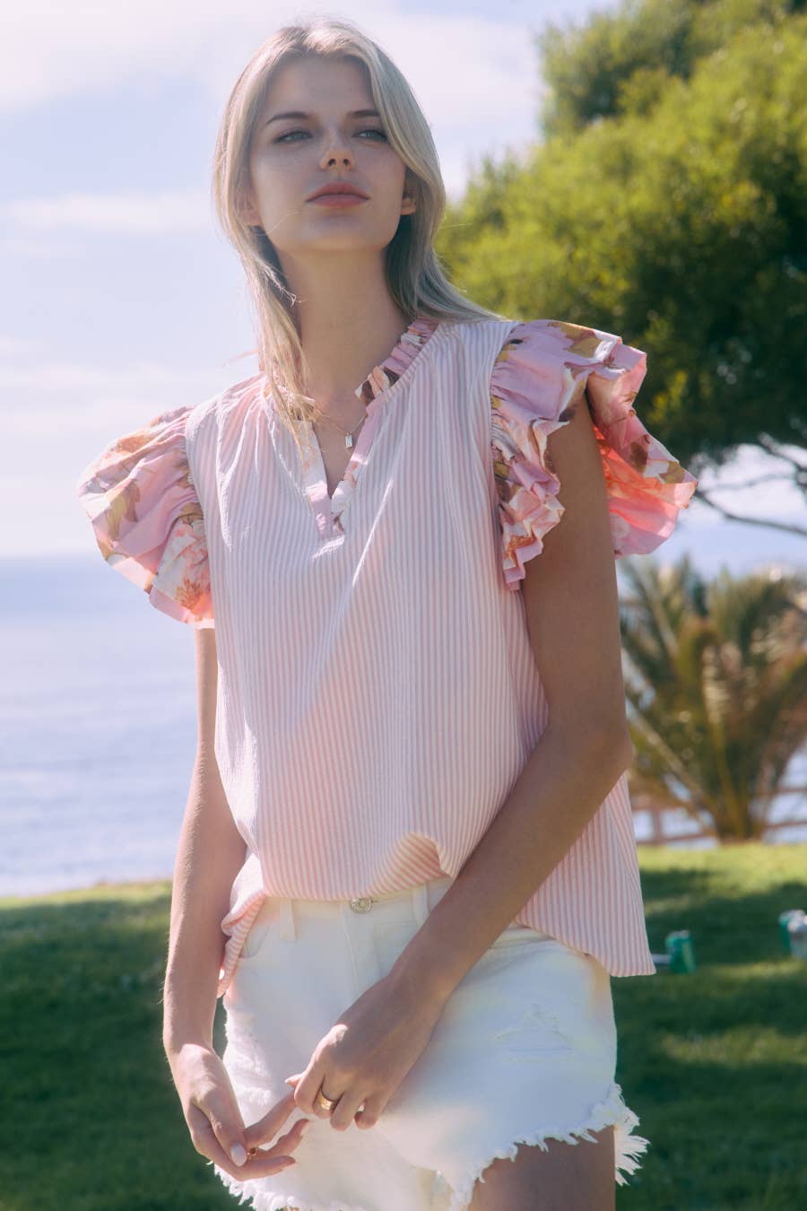 Striped Printed Blouse