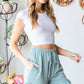 URBAN RIB SOLID CASUAL SHORT PANTS