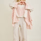 Mineral Washed Valentines day Heart Poncho