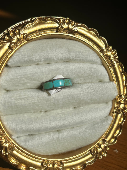 Zuni Inlay Turquoise Band