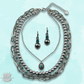 Western four strand necklace set with concho charm