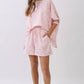 Polka Dot Batwing top and shorts set