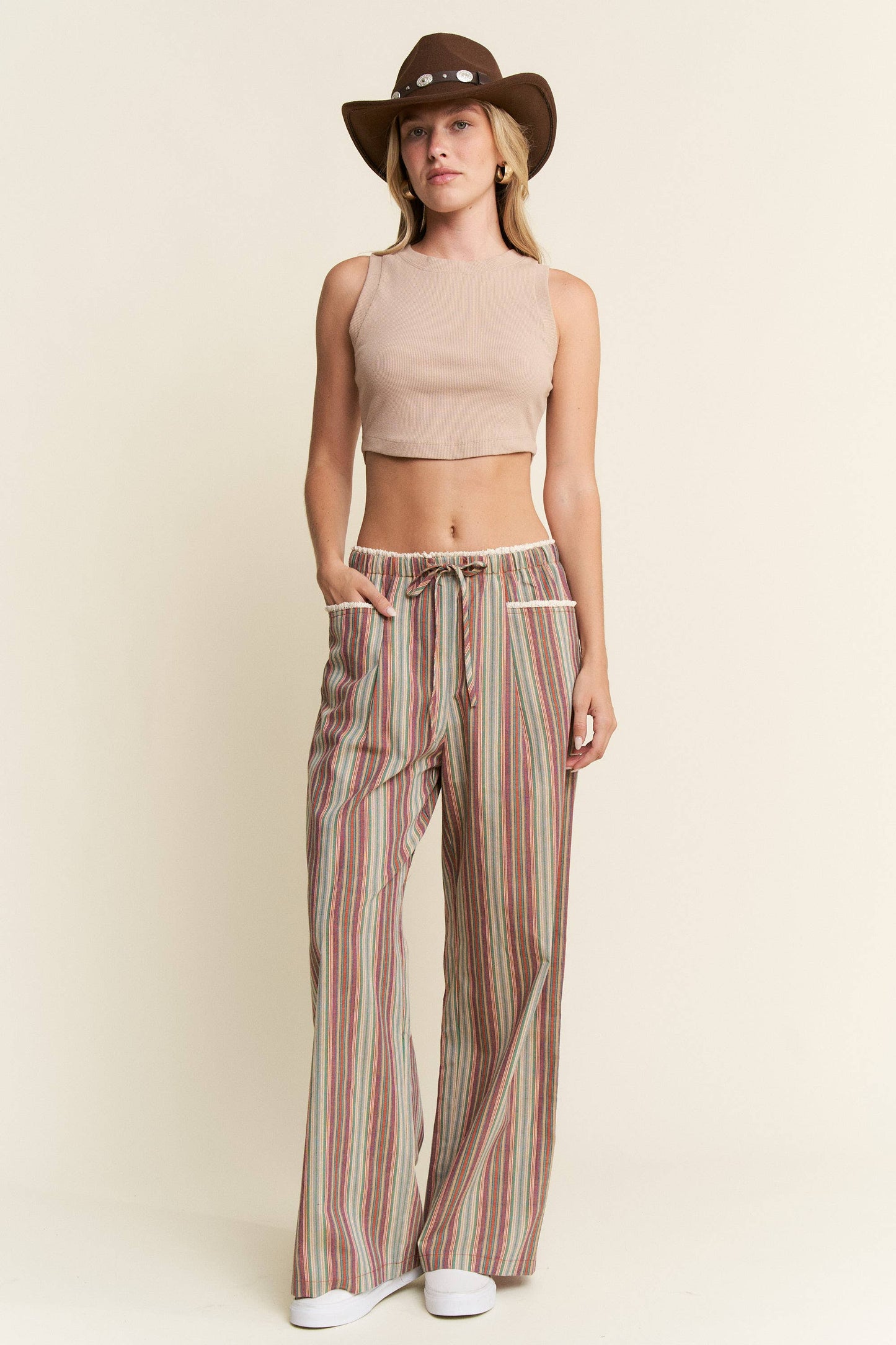 ECLECTIC STRIPE LINEN PANTS