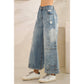 UPSIDE-DOWN DENIM CAPRI PANTS