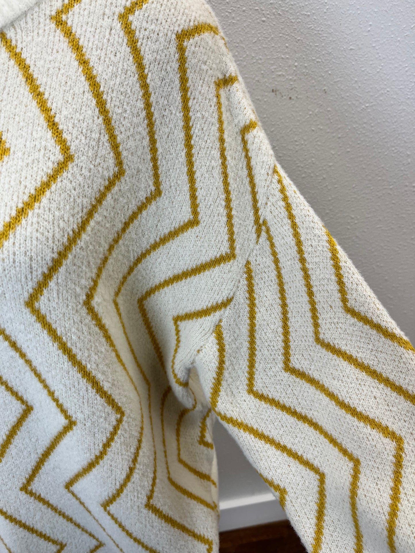 Ivory and mustard sweater