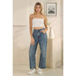 HEART EMBROIDERED BOYFRIEND JEANS