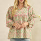 VINTAGE FLORAL PUFF SLEEVE TOP