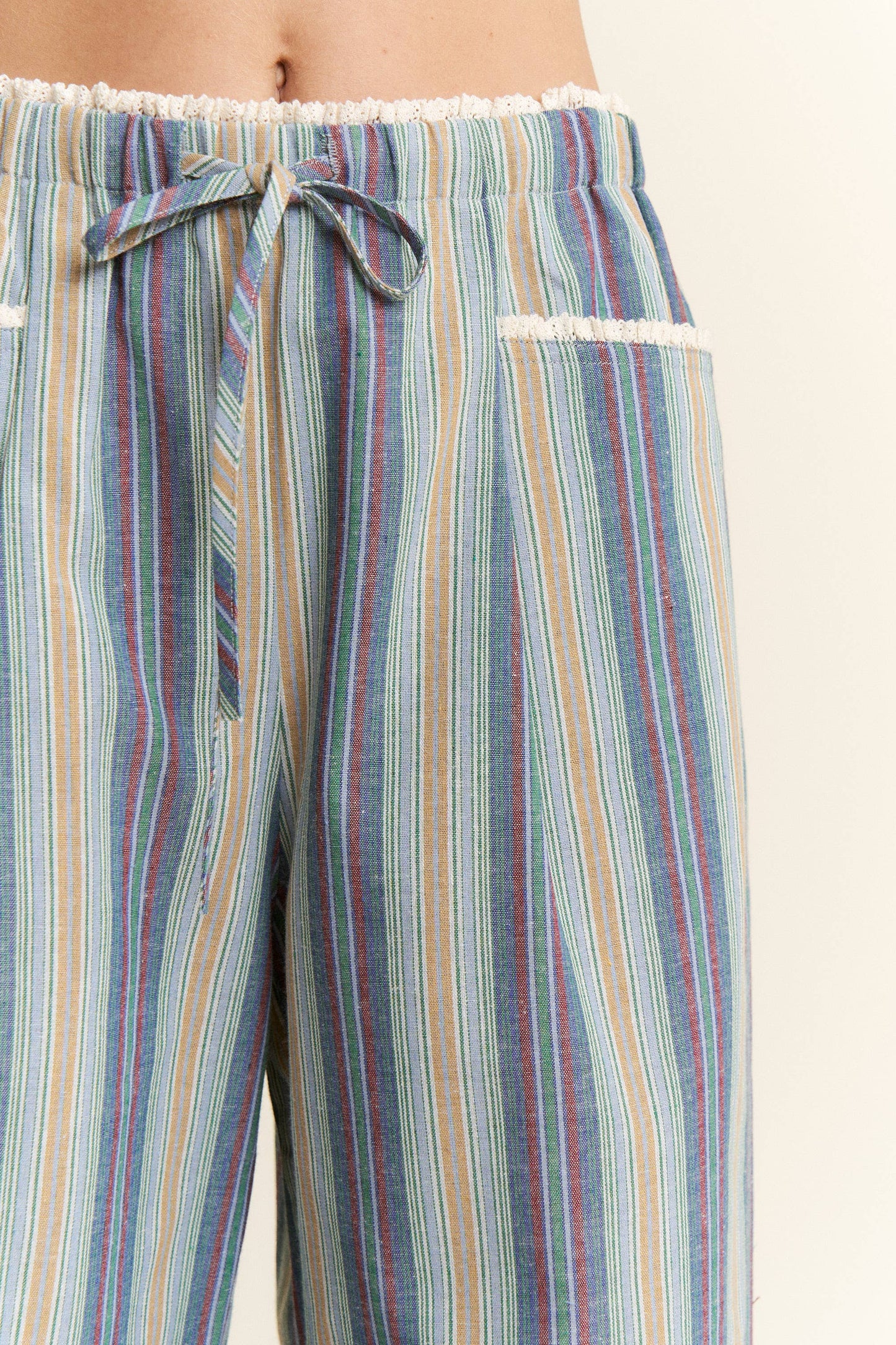 ECLECTIC STRIPE LINEN PANTS