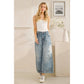 UPSIDE-DOWN DENIM CAPRI PANTS