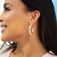 Floral Beaded Hoop Earrigns