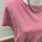 Cotton slub round neck short sleeve tee
