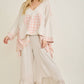 Mineral Washed Valentines day Heart Poncho