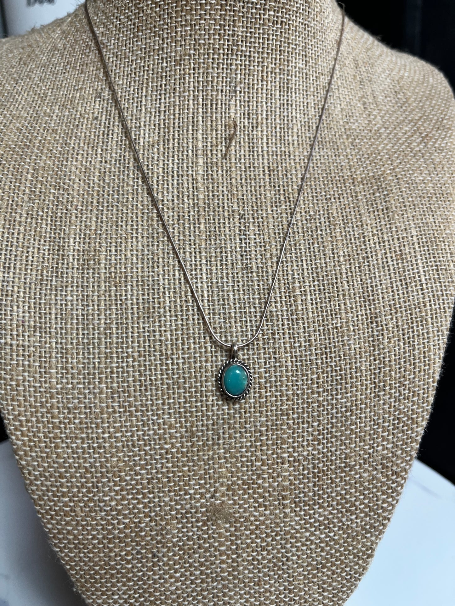 Turquoise stone necklace