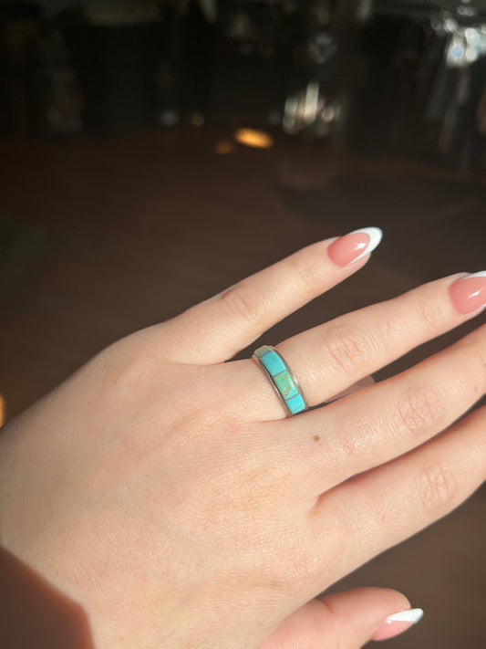 Zuni Inlay Turquoise Band