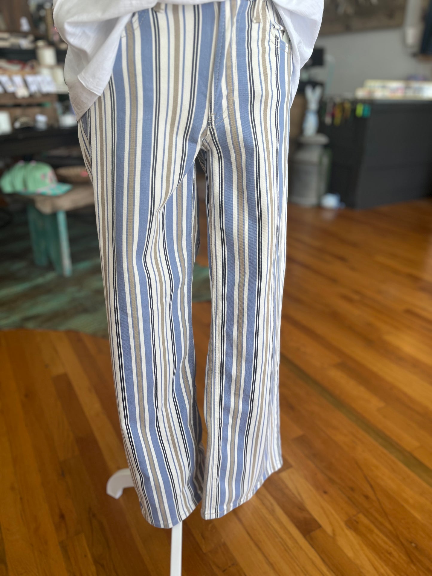 Multi striped wide legged Britches