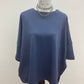Scuba round neck top with side slits