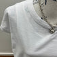 Cotton slub round neck short sleeve tee