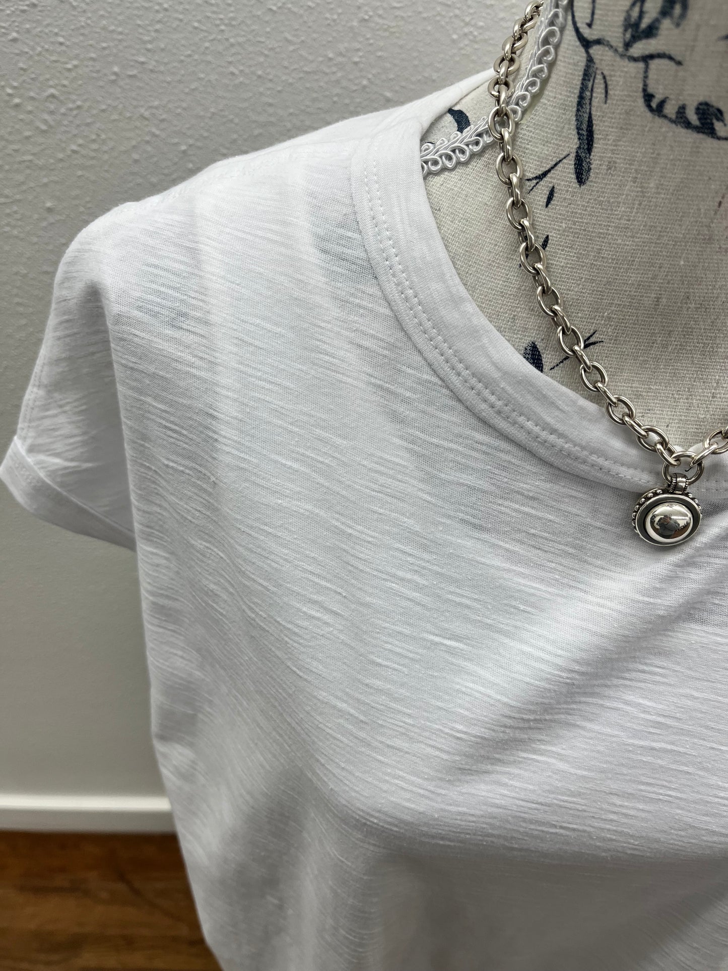 Cotton slub round neck short sleeve tee
