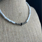Sterling Silver and White Beaded Choker